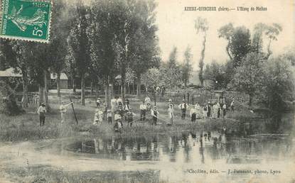 CPA FRANCE 38 "Azieux Quincieux, Etang de Mathan"