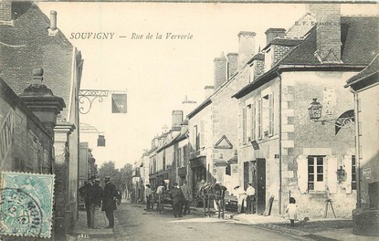 CPA FRANCE 03 "Souvigny, rue de la Verrerie"