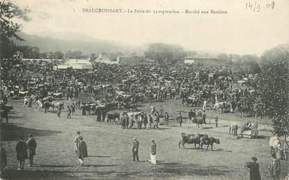 CPA FRANCE 38 "Beaucroissant, la Foire du 14 septembre, le marché aux bestiaux"