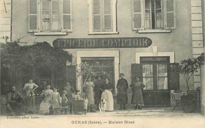 CPA  FRANCE 38 "Genas, Maison Bizet, Epicerie"