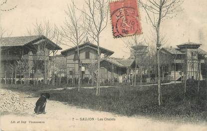 / CPA FRANCE 17 "Saujon, les chalets"