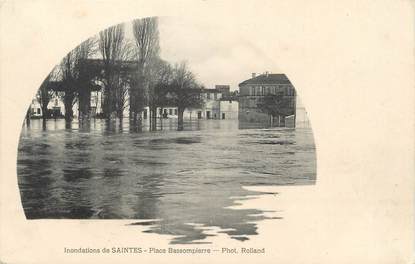 / CPA FRANCE 17 "Saintes, place Bassompierre" /  INONDATION