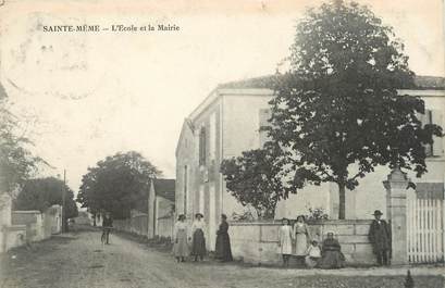 / CPA FRANCE 17 "Sainte Même, l'école et la mairie"