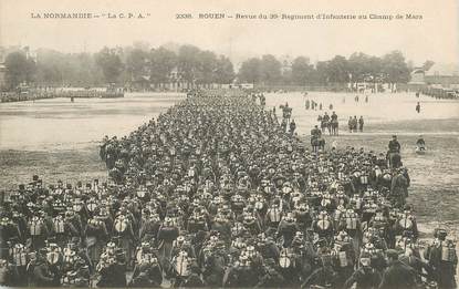 CPA FRANCE 76 "Rouen, revue du 39e Régiment d'Infanterie au Champ de Mars"