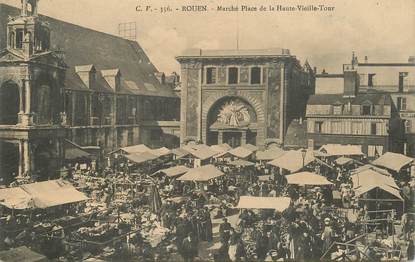 CPA FRANCE 76 "Rouen, Marché, Place de la Haute Vieille Tour"