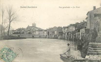 / CPA FRANCE 17 "Saint Savinien, vue générale, le pont"
