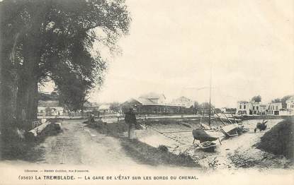 / CPA FRANCE 17 "La Tremblade, la gare de l'Etat sur les bords du chenal"