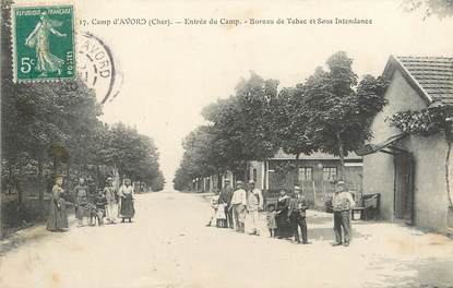 / CPA FRANCE 18 "Camp d'Avord, entrée du Camp, bureau de Tabac et Sous Intendance"