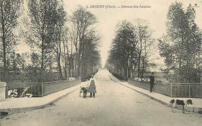 / CPA FRANCE 18 "Argent, avenue des Acacias"
