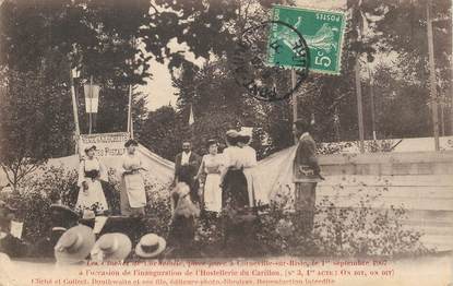 CPA FRANCE 27 "Corneville sur Risle, inauguration de l'Hostellerie du Carillon, 1907"