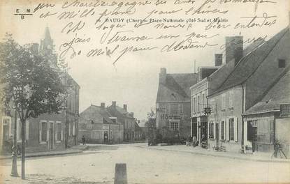 / CPA FRANCE 18 "Baugy, place Nationale côté sud et mairie"