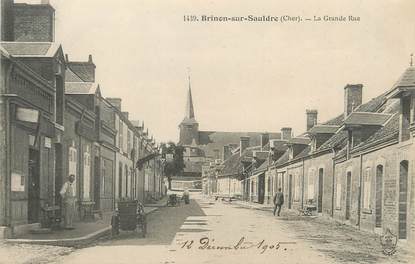 / CPA FRANCE 18 "Brinon sur Sauldre, la grande rue"
