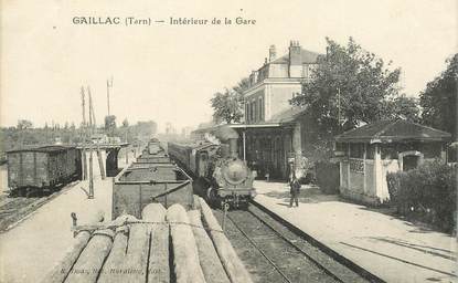  CPA FRANCE 81 "Gaillac, la gare" / TRAIN