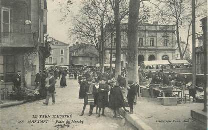  CPA FRANCE 81 "Mazamet, la place du Marché"