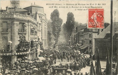 CPA FRANCE 03 "Moulins, concours de Musique les 30 et 31 mai 1909"