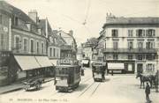 18 Cher / CPA FRANCE 18 "Bourges, la place Cujas" / TRAMWAY