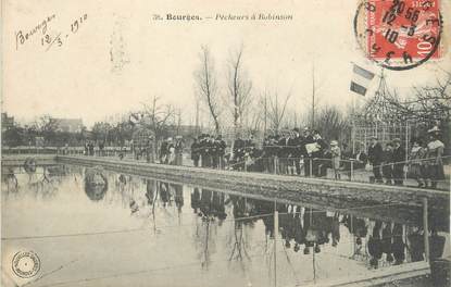 / CPA FRANCE 18 "Bourges, pêcheurs à Robinson"
