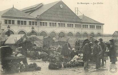 / CPA FRANCE 18 "Bourges, les halles"