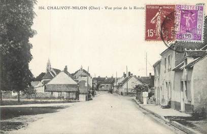 / CPA FRANCE 18 "Chalivost Milon, vue prise de la route"