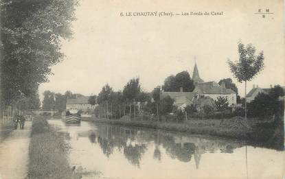 / CPA FRANCE 18 "Le Chautay, les bords du canal"