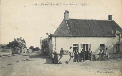 / CPA FRANCE 18 "Chezal Benoît, route de Lignières"