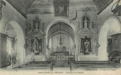  CPA FRANCE 28 "Berchères sur Vesgres, intérieur de l'Eglise"