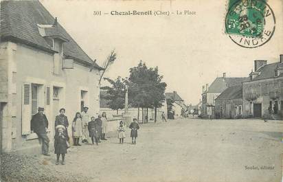 / CPA FRANCE 18 "Chezal Benoit, la place"