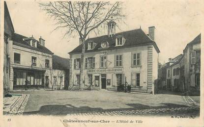 / CPA FRANCE 18 "Châteauneuf sur Cher, l'hôtel de ville"