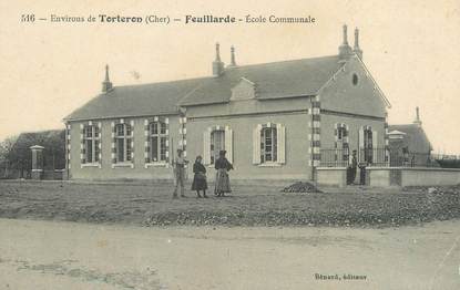 / CPA FRANCE 18 "Feuillardes, école communale"