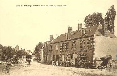 / CPA FRANCE 18 "Genouilly, place et grande rue"