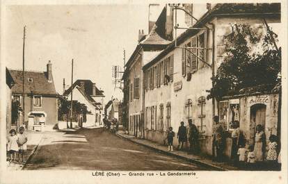 / CPA FRANCE 18 "Léré, grande rue, la gendarmerie"