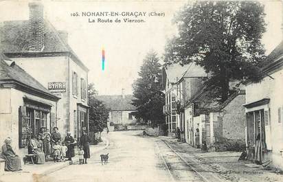 / CPA FRANCE 18 "Nohant en Graçay, la route de Vierzon"