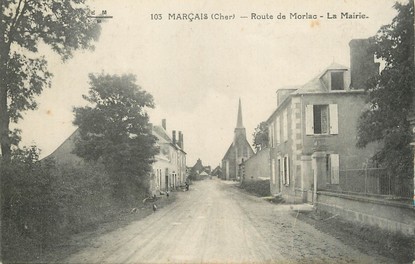 / CPA FRANCE 18 "Marçais, route de Morlac, la mairie"