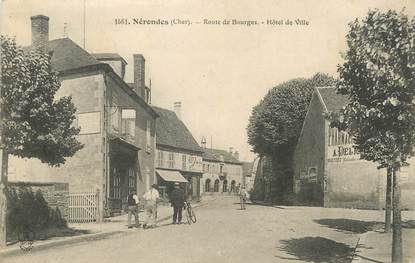 / CPA FRANCE 18 "Nérondes, route de Bourges, hôtel de ville"