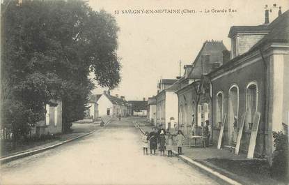 / CPA FRANCE 18 "Savigny en Septaine, la grande rue"