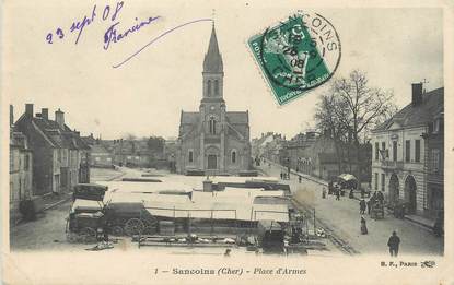 / CPA FRANCE 18 "Sancoins, place d'Armes"