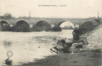 / CPA FRANCE 18 "Saint Florent, le pont"
