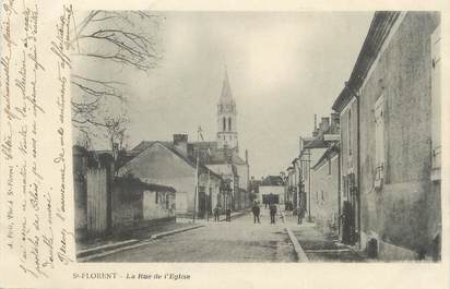 / CPA FRANCE 18 "Saint Florent, la rue de l'église"