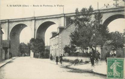 / CPA FRANCE 18 "Saint Satur, route de Fontenay, le viaduc"