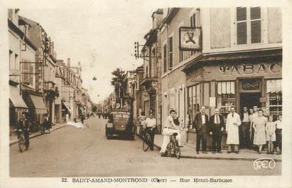 / CPSM FRANCE 18 "Saint Amand Montrond, rue Henri Barbusse"