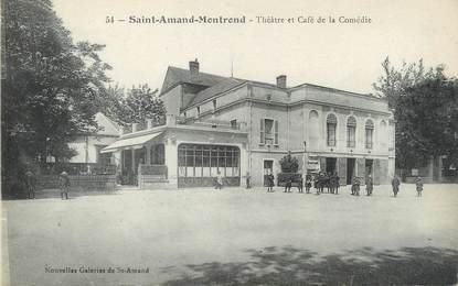 / CPSM FRANCE 18 "Saint Amand Montrond, théâtre et café de la Comédie"