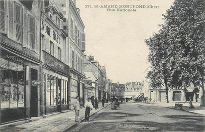 / CPA FRANCE 18 "Saint Amand Montrond, rue Nationale"