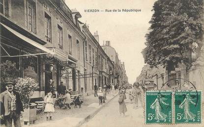 / CPA FRANCE 18 "Vierzon, rue de la République "