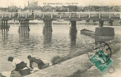 / CPA FRANCE 18 "Vierzon, pont de bois"