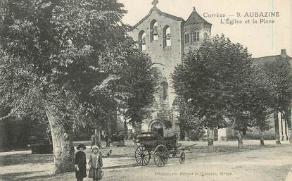 / CPA FRANCE 19 "Aubazine, l'église et la place"