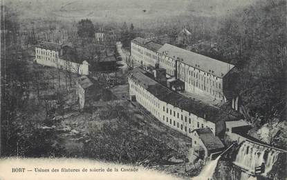 / CPA FRANCE 19 "Bort, usines des filatures de soierie de la Cascade"