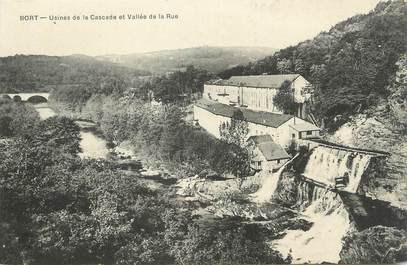 / CPA FRANCE 19 "Bort, usines de la cascade et vallée de la rue"