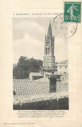 / CPA FRANCE 33 "Saint Emilion, le clocher"