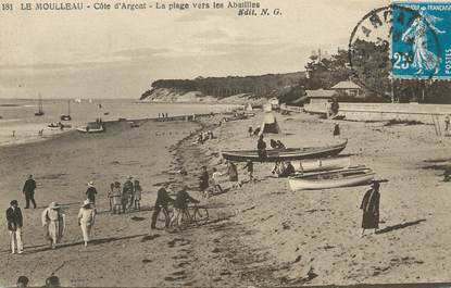 / CPA FRANCE 33 "Le Moulleau, la plage vers les Abatilles"