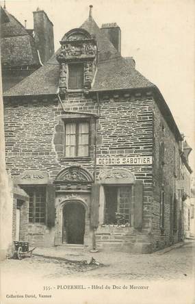 / CPA FRANCE 56 "Ploermel, hôtel du Duc de Mercoeur"